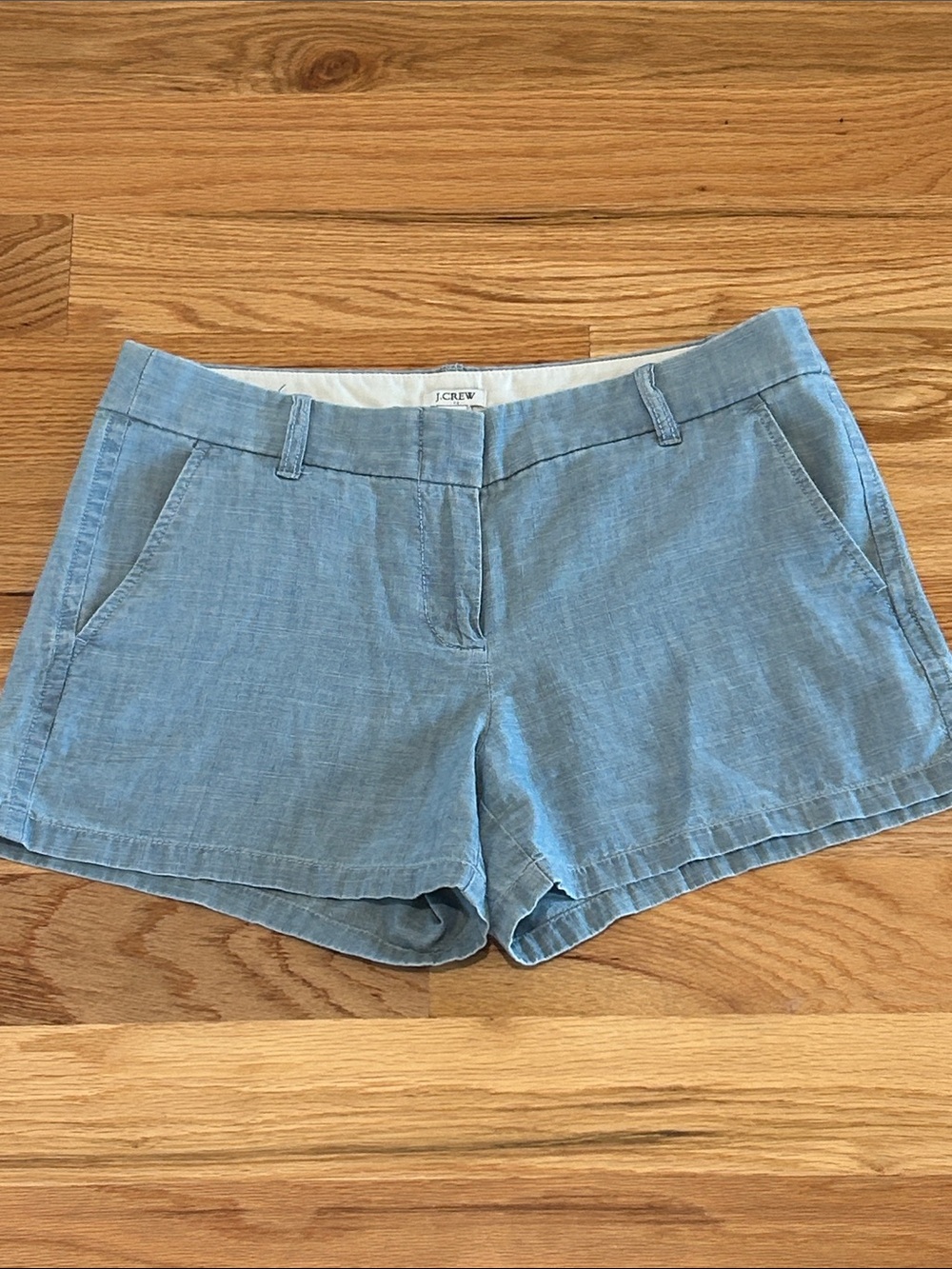 J. Crew linen chambray Blue Women’s Shorts size 6